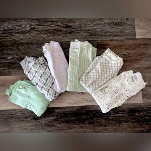 Magnetic Me Lot of 6 Footies, Variety of Patterns and Sizes Range 6 - 24 Months